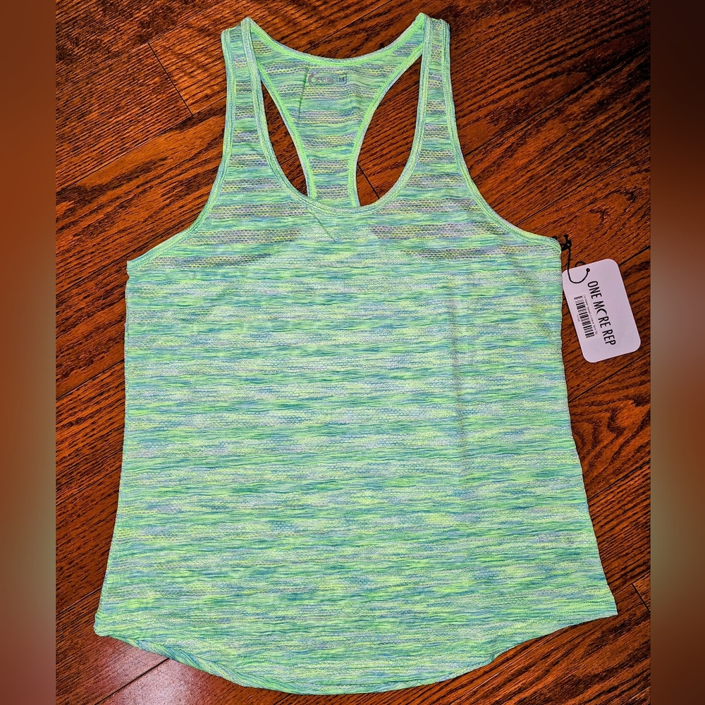 ZYIA Caribbean Splash Cubana Tank - Womens size Medium - Lime Green - NWT